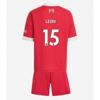 Stroje piłkarskie Liverpool Giovanni Leoni #15 Koszulka Podstawowej dla dzieci 2025-26 Krótki Rękaw (+ szorty)